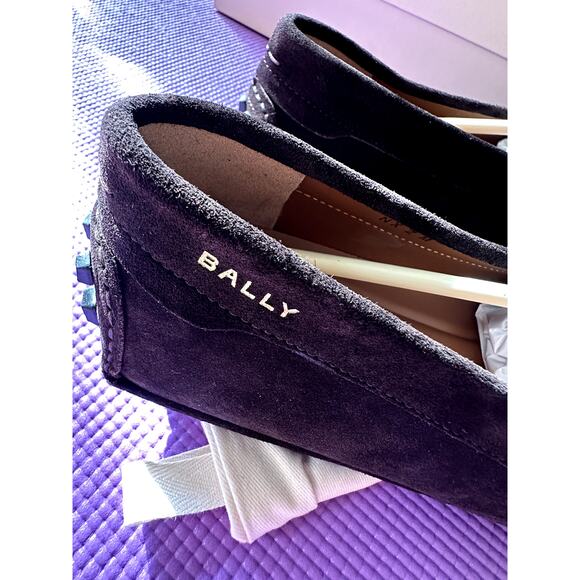 $678 Bally Loafers Men Size US 10 NEW in Brown Suede Kansan Ebano 21 Calf Suede - Picture 5 of 8